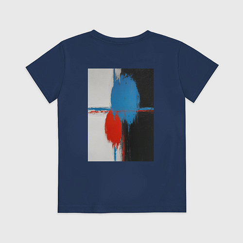 Детская футболка Картина маслом абстракция / Тёмно-синий – фото 2