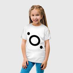 Футболка хлопковая детская 30 STM: Glyph, цвет: белый — фото 2
