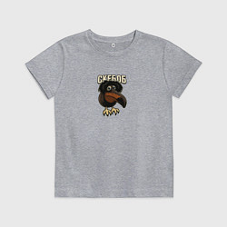 Футболка хлопковая детская Скебоб птица мем, цвет: меланж