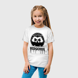 Футболка хлопковая детская Ежик с шипами, цвет: белый — фото 2