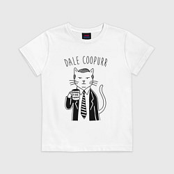 Футболка хлопковая детская Dale Coopurr, цвет: белый