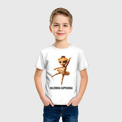 Футболка хлопковая детская Balerinna Cappucinna, цвет: белый — фото 2