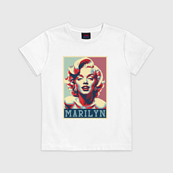 Футболка хлопковая детская Marilyn, цвет: белый