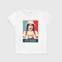 Футболка хлопковая детская Olivia Rodrigo, цвет: белый