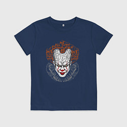 Футболка хлопковая детская Пеннивайз - мы все здесь плаваем, цвет: тёмно-синий