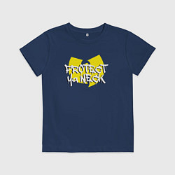 Футболка хлопковая детская Protect ya neck Wu-Tang, цвет: тёмно-синий