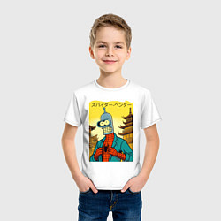 Футболка хлопковая детская Spider Bender -Japanese style, цвет: белый — фото 2