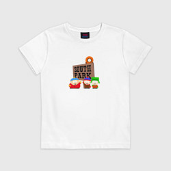 Футболка хлопковая детская South Park-Южный Парк, цвет: белый