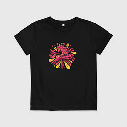 Футболка хлопковая детская Лошадь символ года 2026, цвет: черный