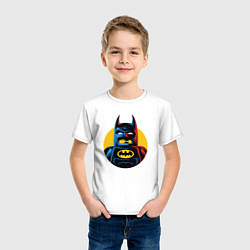 Футболка хлопковая детская Batman look, цвет: белый — фото 2