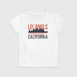 Футболка хлопковая детская California - Los Angeles, цвет: белый