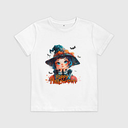 Детская футболка Счастливого Хэллоуина - ведьмочка