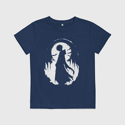 Футболка хлопковая детская Аниме гот, цвет: тёмно-синий