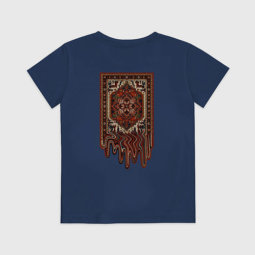 Детская футболка Ковёр ностальгия потёкший расплавленный / Тёмно-синий – фото 2