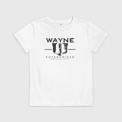 Футболка хлопковая детская Wayne enterprices, цвет: белый