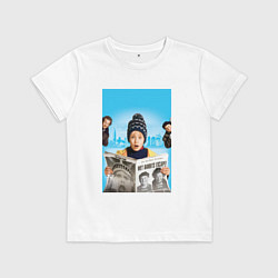 Футболка хлопковая детская Один дома в Нью-Йорке, цвет: белый