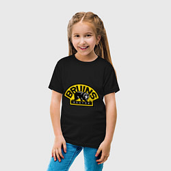 Футболка хлопковая детская HC Boston Bruins Label, цвет: черный — фото 2