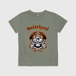 Футболка хлопковая детская Motorhead, цвет: авокадо