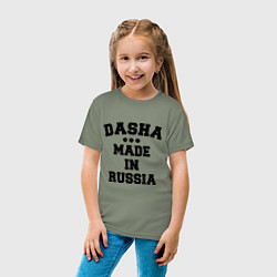 Футболка хлопковая детская Даша Made in Russia, цвет: авокадо — фото 2