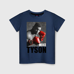 Футболка хлопковая детская Mike Tyson, цвет: тёмно-синий