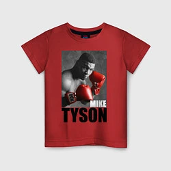 Футболка хлопковая детская Mike Tyson, цвет: красный