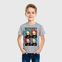 Футболка хлопковая детская Dostoevsky, цвет: меланж — фото 2