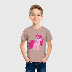 Футболка хлопковая детская Пони Пинки Пай, цвет: пыльно-розовый — фото 2