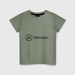 Футболка хлопковая детская Mercedes Logo, цвет: авокадо