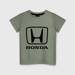 Футболка хлопковая детская Honda logo, цвет: авокадо