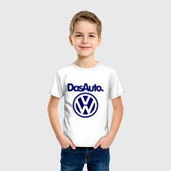 Футболка хлопковая детская Volkswagen Das Auto, цвет: белый — фото 2