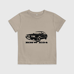 Футболка хлопковая детская BMW e34 5 series, цвет: миндальный