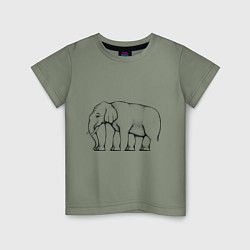 Детская футболка Сколько ног у слона