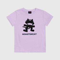 Футболка хлопковая детская Monstercat, цвет: лаванда