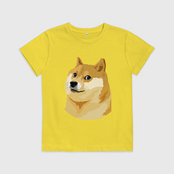 Футболка хлопковая детская Doge, цвет: желтый