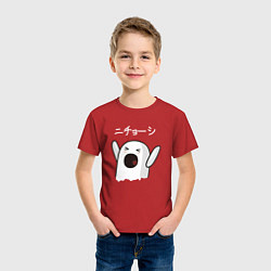 Футболка хлопковая детская Ничоси азиат, цвет: красный — фото 2