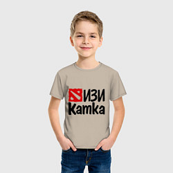 Футболка хлопковая детская Изи катка, цвет: миндальный — фото 2
