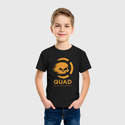 Футболка хлопковая детская QuaD: Quick and Deadly цвета черный — фото 2