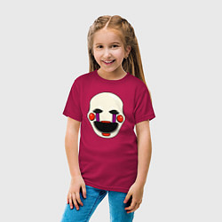 Футболка хлопковая детская Puppet FNAF Марионетка, цвет: маджента — фото 2