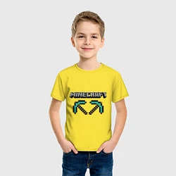 Футболка хлопковая детская Minecraft Hero, цвет: желтый — фото 2