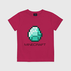 Футболка хлопковая детская Minecraft Diamond, цвет: маджента