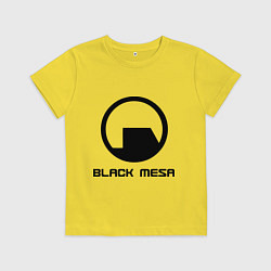 Футболка хлопковая детская Black Mesa: Logo, цвет: желтый