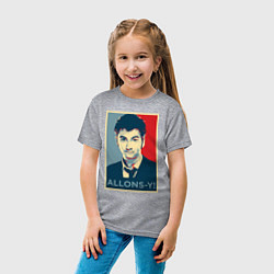 Футболка хлопковая детская Allons-y Poster, цвет: меланж — фото 2