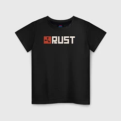 Футболка хлопковая детская RUST, цвет: черный