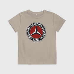 Футболка хлопковая детская Mercedes-Benz, цвет: миндальный
