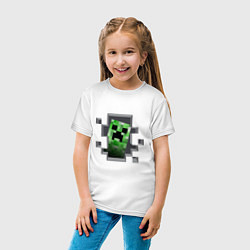Футболка хлопковая детская Creeper Inside, цвет: белый — фото 2