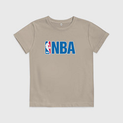 Футболка хлопковая детская NBA, цвет: миндальный