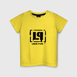 Футболка хлопковая детская Linkin Park Stamp, цвет: желтый