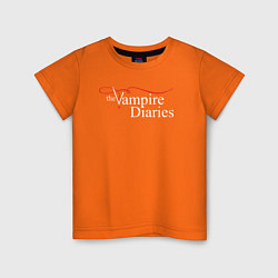 Футболка хлопковая детская The Vampire Diaries цвета оранжевый — фото 1