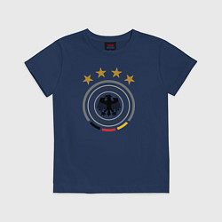 Футболка хлопковая детская Deutscher Fussball-Bund, цвет: тёмно-синий
