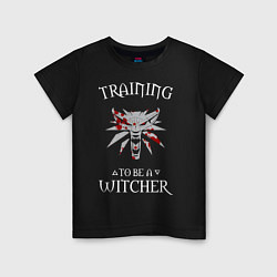 Футболка хлопковая детская Training to be a Witcher, цвет: черный